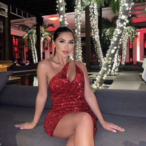 ZARA | Red Sequin Dress - Picture 4 of 7